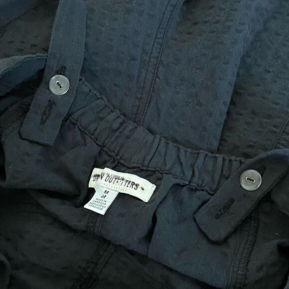 Urban Outfitters Chelsea Linen Shortall Overall black medium new - Picture 7 of 16